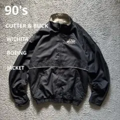90's CUTTER & BUCK ジャケット　ブラック　ヴィンテージ
