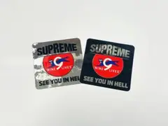 2009AW supreme ステッカー″ナインライブス″２枚セット