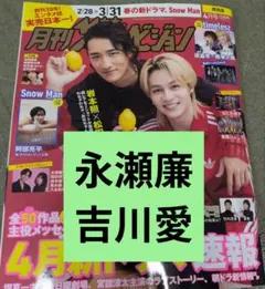 月刊ザテレビジョン　4月号　切り抜き　永瀬廉　吉川愛