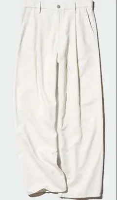 ユニクロ　ドレープデニムタックパンツM 丈長め