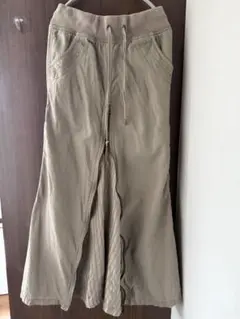 美品】 GOA 麻 リネン サスペンダー付き カーゴ パンツ ベージュ