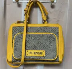 LOVE MOSCHINO 2way ショルダーバッグ イエロー