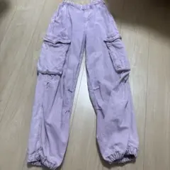 ZARA キッズ ピンク カーゴパンツ 140cm ゴム