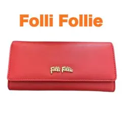 Folli Follie 赤 長財布　ラウンドファスナー　レザー　財布　レッドのサムネイル