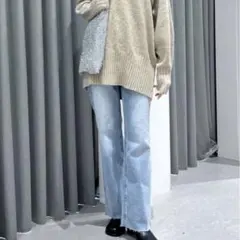 LEPSIM レプシィム　 ストレッチセミフレアデニムパンツ