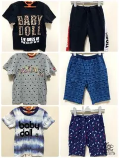 BABYDOLL ベビードール Tシャツ ハーフパンツ 140㎝ 6点セット