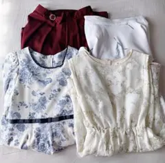 【即購入OK】花柄　ワンピース　花柄スカート　ロングスカート　4点まとめ売り