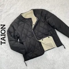 TAION 体温 ミリタリー リバーシブル ダウンジャケット L 男女兼用 ボア