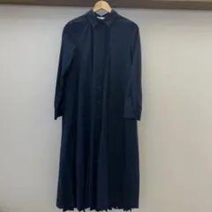 ZARA ネイビー プリーツワンピース