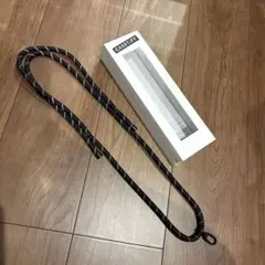 CASETiFY ロープフォンストラップ ブラック/ホワイト　ショルダー