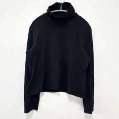 ダナキャランニューヨーク クロップド ハイネック 長袖 XL 黒 綿 伸縮のサムネイル