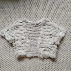 パーティーに！　C de C ラビットファーボレロ　ライトグレー