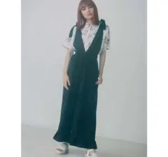 メリージェニー　2Way リボンショルダーオールインワン　リボン　バレエコア