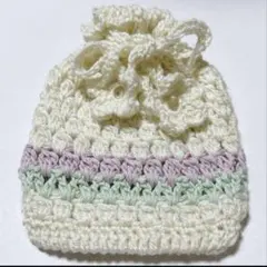 かぎ針編みの巾着袋♡ハンドメイドのポーチ！小物入れ！