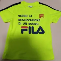 FILA Tシャツ ネオンイエロー 130サイズ