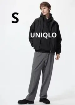 UNIQLOユニクロ タックワイドパンツ グレー Sサイズ　人気美品
