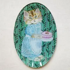 ガラスプレート 猫 ナタリーレテ Blue eye 皿 インテリア 小物入れ