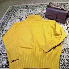 即日発送【新品】バックナンバー　イエロー タートルネックニット　Right-on