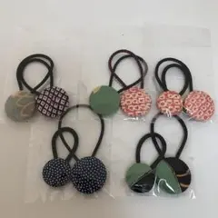 和風デザインヘアゴム5セット
