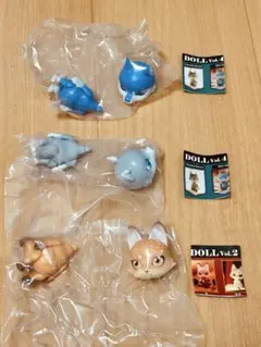 カプセルドール 狼×2、狐×1 計3体セット