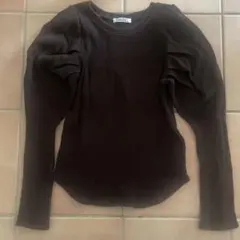 SNIDEL ダークブラウン パフスリーブ トップス　長袖　Tシャツ　カットソー