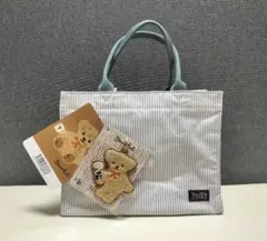 ♡TULLY'S COFFEE♡ トートバッグ ベアフル刺繍チャーム付きのサムネイル