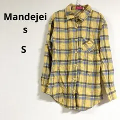 即購入OK✨Mandejeis【S】チェック柄 長袖シャツ おしゃれ
