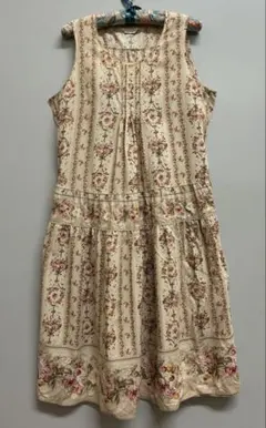 ピンクハウス♪花柄フリルノースリーブワンピース