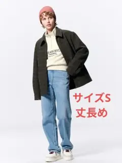 ハイライズストレートジーンズ+EC(丈長め80cm) サイズS 63BLUE