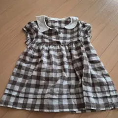 チェック柄 半袖ワンピース 100cm