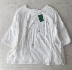 【新品】FRAPBOISフラボアチュール刺繍ブラウス 大きいサイズゆったりのサムネイル