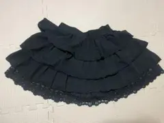 ブラック フリルスカート SHEIN