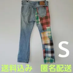 RNA　パッチワーク　デニム　ダメージジーンズ