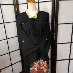 黒の和装風ドレス留め袖からロングワンピース