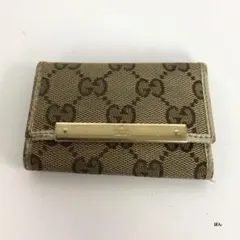 GUCCI グッチ GGキャンバス キーケース 6連 ゴールド金具 レディース