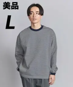 BEAUTY&YOUTHサンドイッチ ボーダー クルーネック カットソー