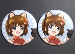 魔法少女リリカルなのは　缶バッジ　はやて くじ　2個セット