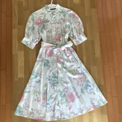 ポロラルフローレン　花柄プリント　パフスリーブワンピース