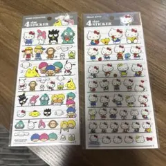 2種セット Sanrio サンリオキャラクターズ 4サイズ ステッカー キティ