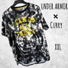 UNDER ARMOR ×Curry 半袖Tシャツ ダイダイ柄　サイズXXL