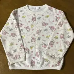マイメロディ　サンリオ　ピンク 裏起毛トレーナー　総柄　110センチ