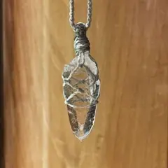 ヒマラヤ水晶 ガネッシュヒマール ＊ マクラメペンダント ネックレス 47