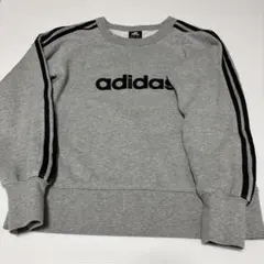 adidas グレー ストライプ スウェット
