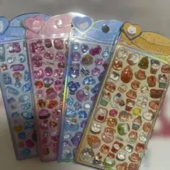 硬いタイプシール4枚　3Dシール　立体シール即日発送