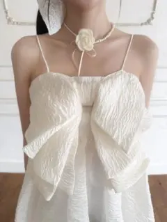 ribbon jacquard cami topsのサムネイル