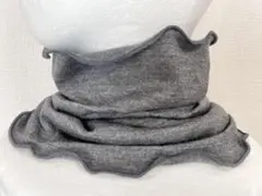 薄手のあったかウール素材100%杢柄ハンドメイドネックウォーマー寒さ対策に最適