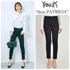希少27 新品 ヤヌーク NEW PATRICIA スキニー デニム ブラック