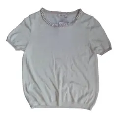 新品、未使用　タグ付き　ミーア　トップス　ホワイト　半袖