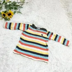 a516 ダブルビー ロンＴ 長袖 80 男の子 女の子　保育園　ボーダー　綿