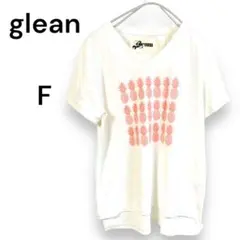 グリーン　半袖　シャツ　白　プリント　シンプル　古着　綿　春夏　運動　スポーツ